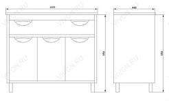 Водолей Мебель для ванной "Габи 120" венге/белый – фотография-5